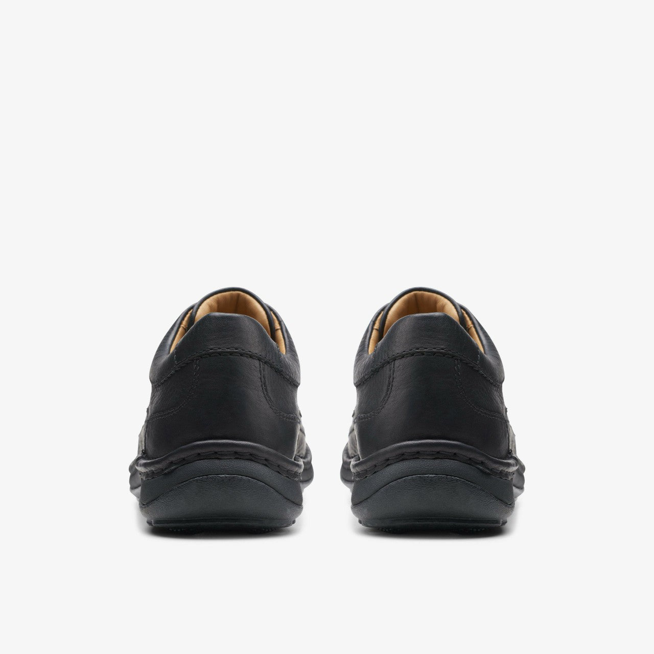 Nature Three Black Leather Clarks Men