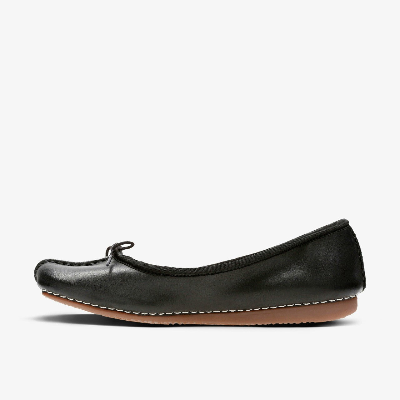 Freckle Ice Black Leather Clarks Women