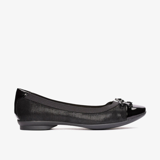 Candra Glow Black Suede Clarks Women