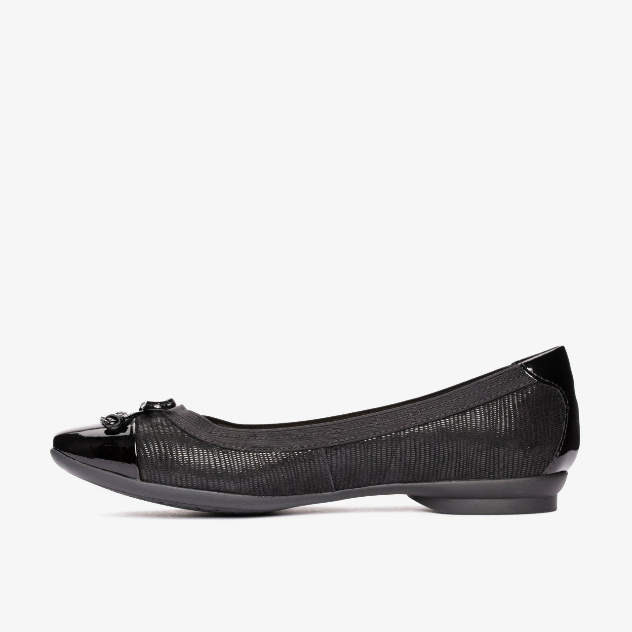 Candra Glow Black Suede Clarks Women