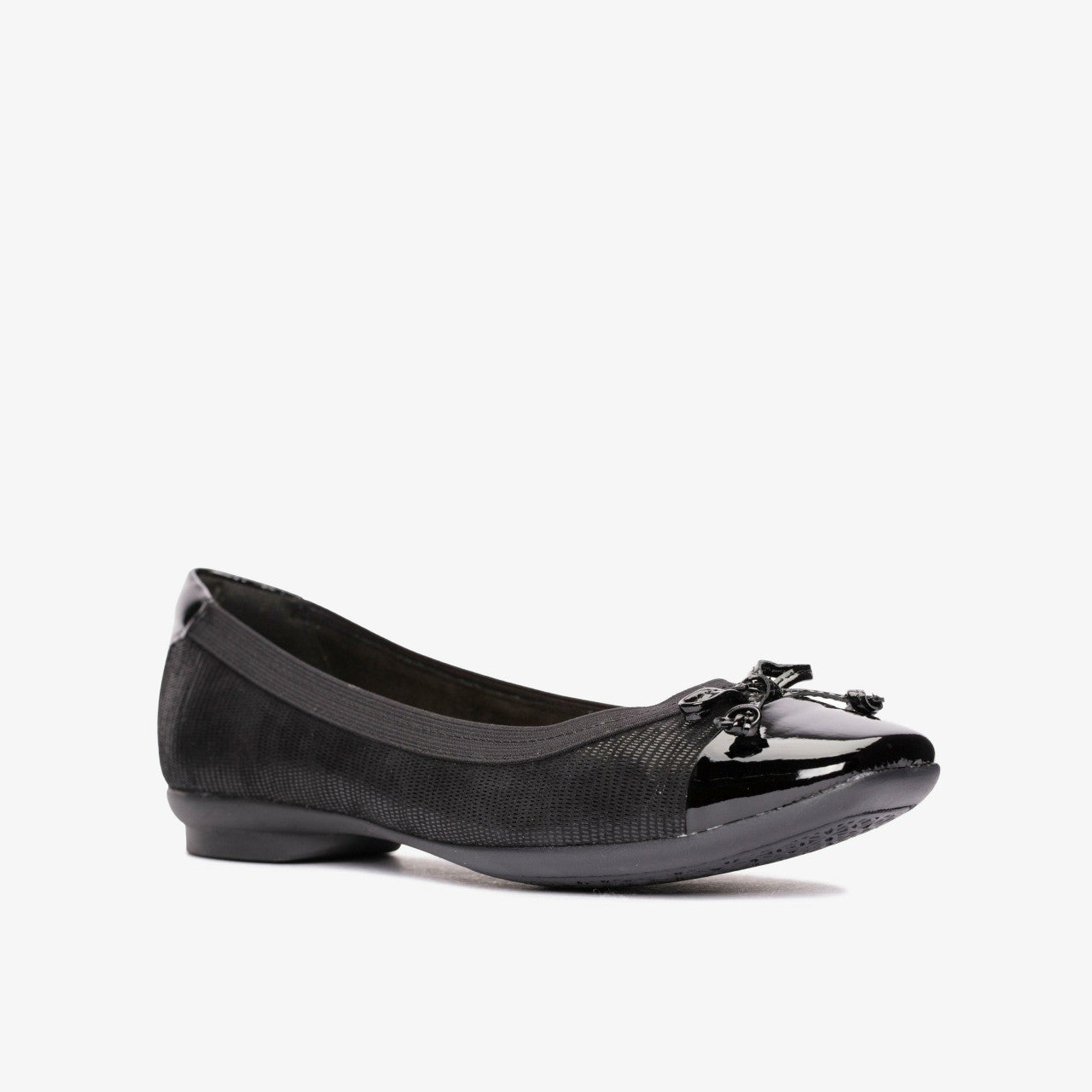 Candra Glow Black Suede Clarks Women