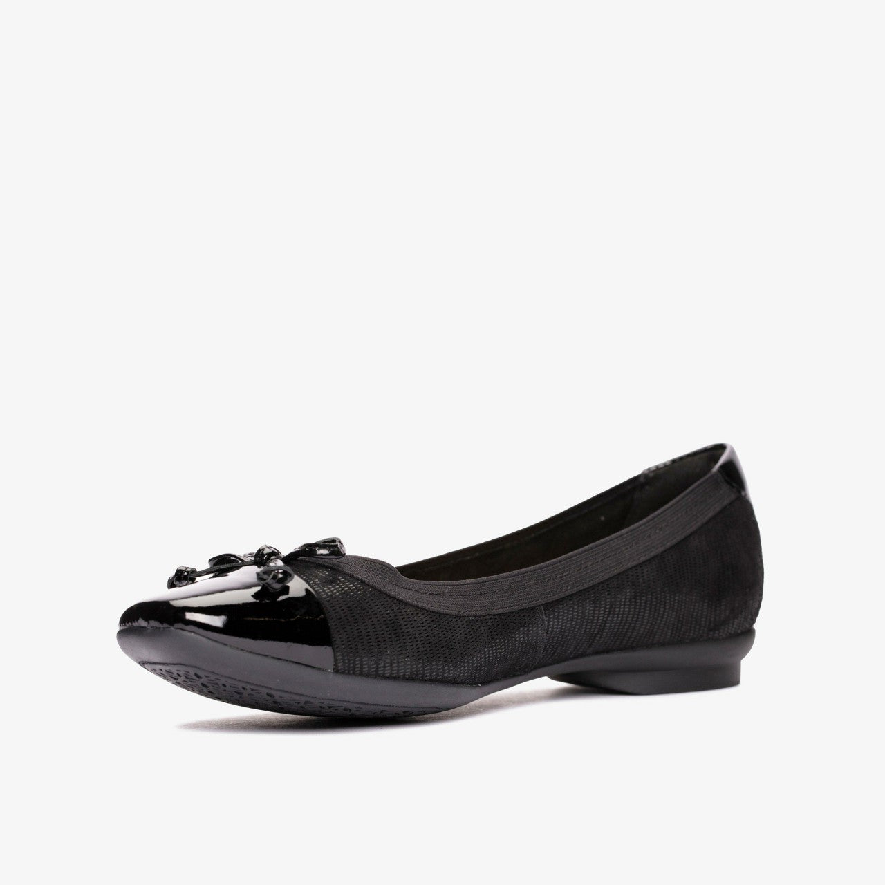 Candra Glow Black Suede Clarks Women