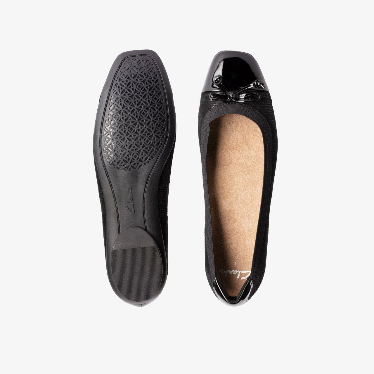 Candra Glow Black Suede Clarks Women