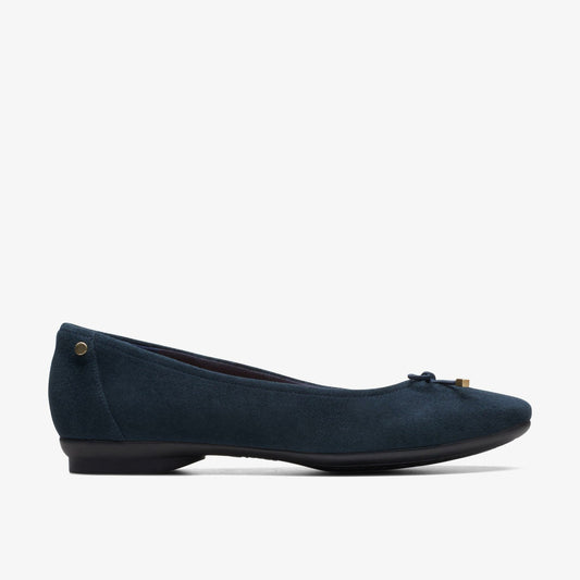 Candra Light Navy Suede Clarks Women
