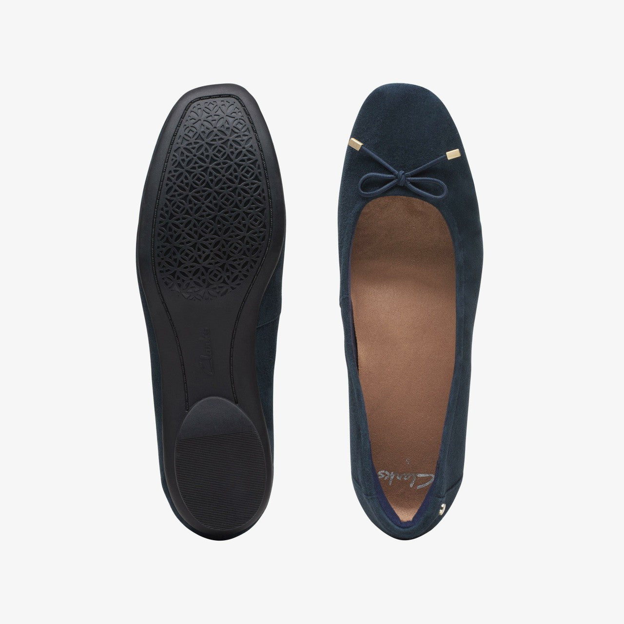 Candra Light Navy Suede Clarks Women