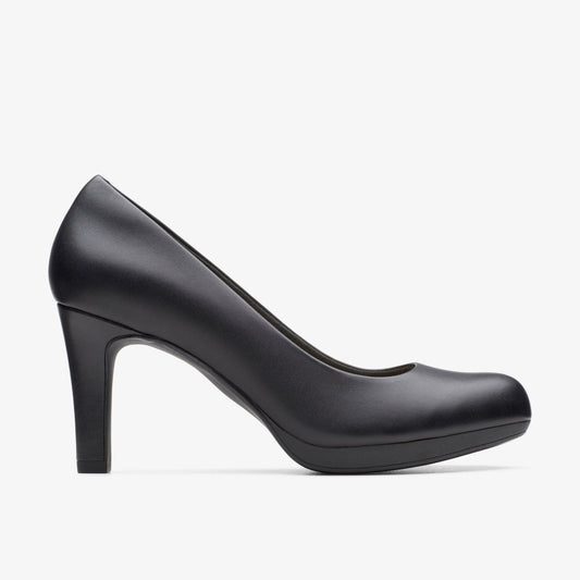 Adriel Viola Black Leather Clarks Women