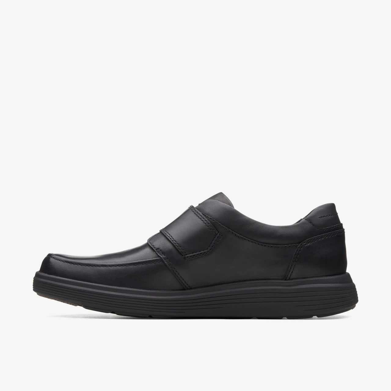 Un Abode Strap Loafer Black Leather Clarks Men