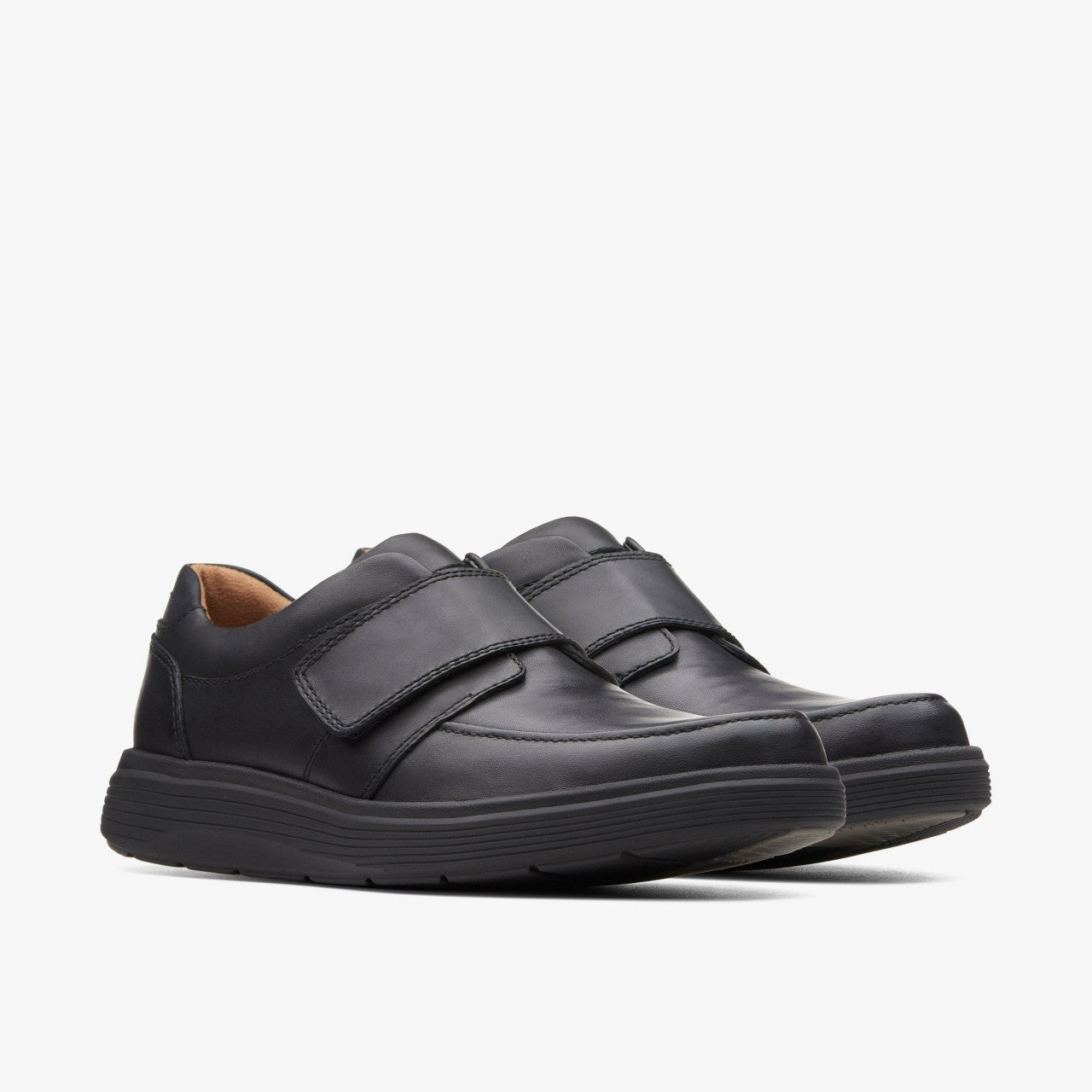 Un Abode Strap Loafer Black Leather Clarks Men