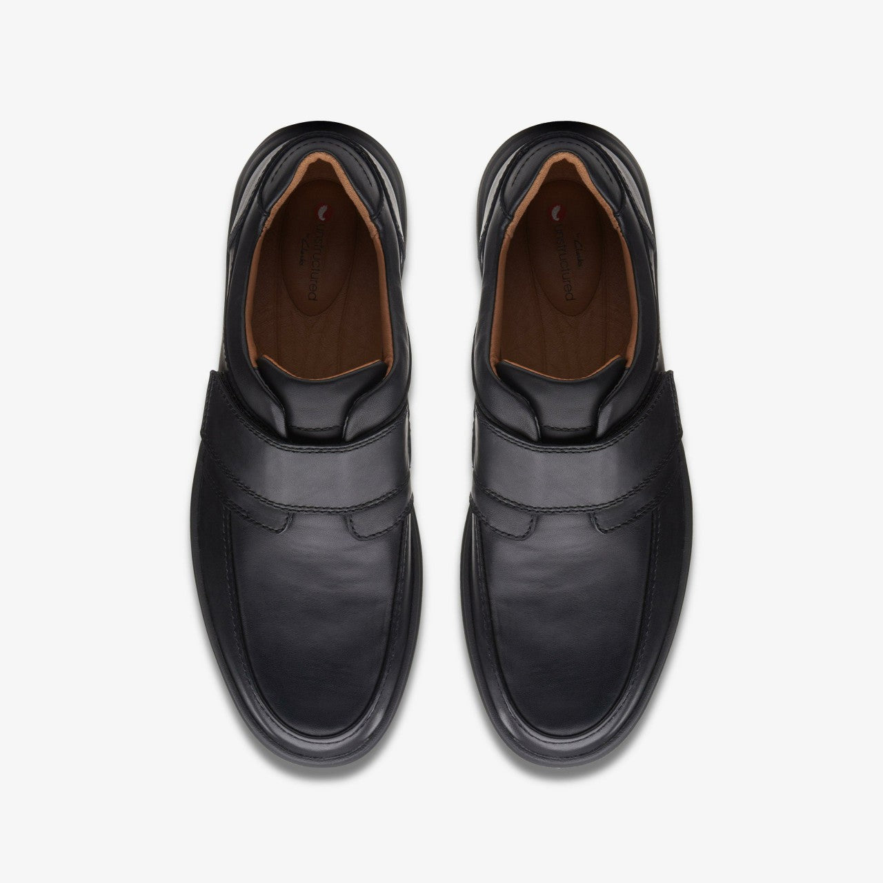 Un Abode Strap Loafer Black Leather Clarks Men