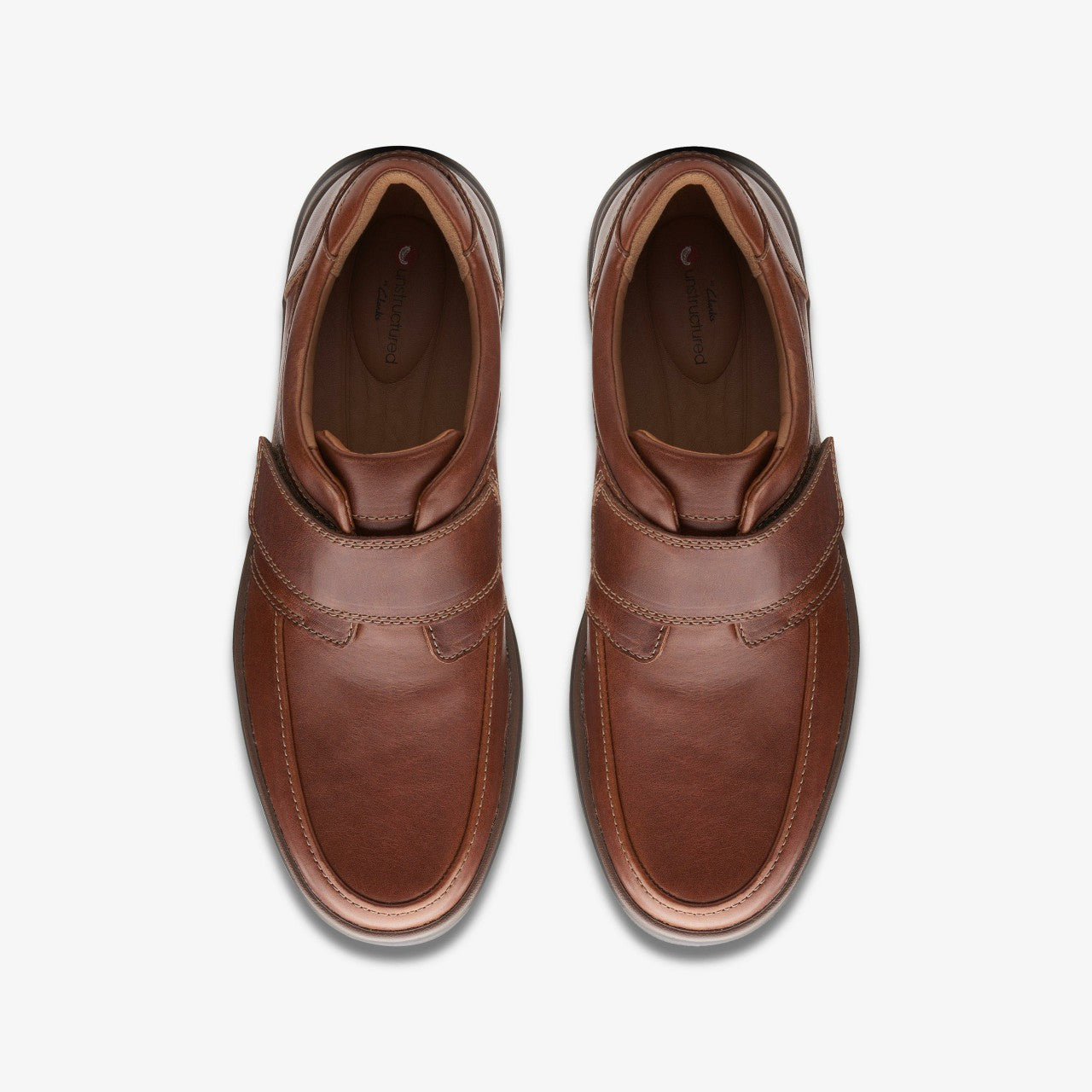Un Abode Strap Loafer Dark Tan Leather Clarks Men