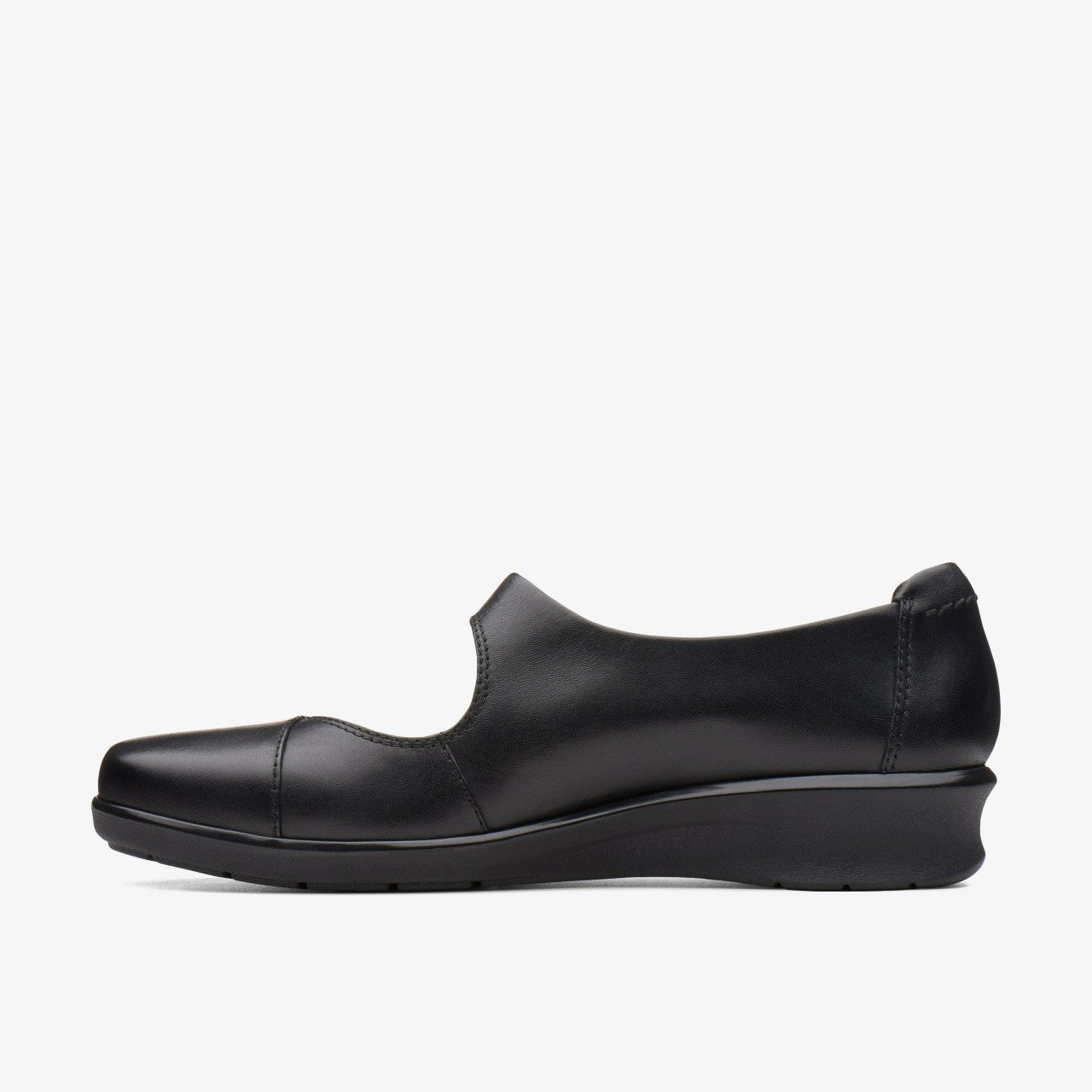 Hope Henley Black Leather Clarks Women