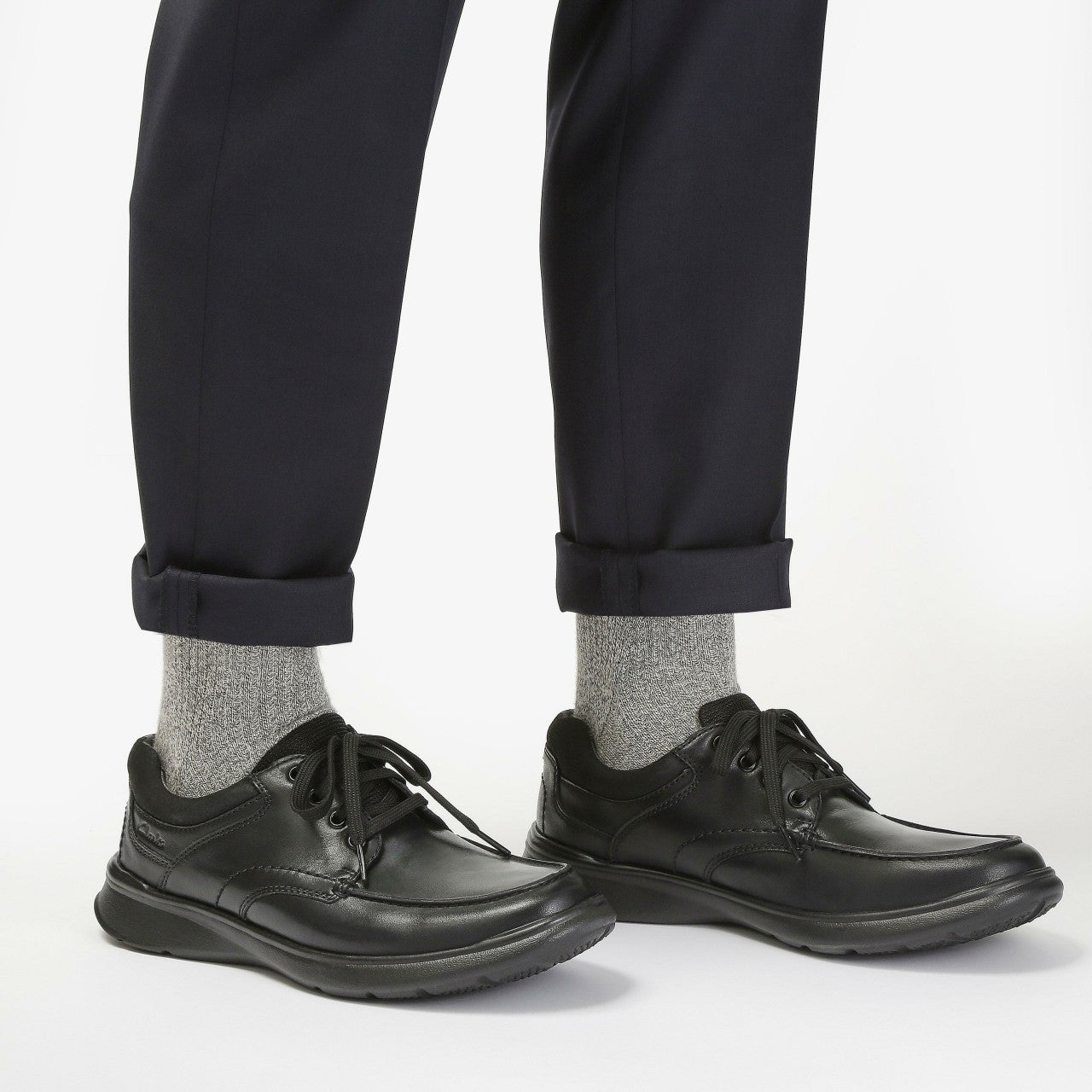 Cotrell Edge Black Smooth Leather Clarks Men