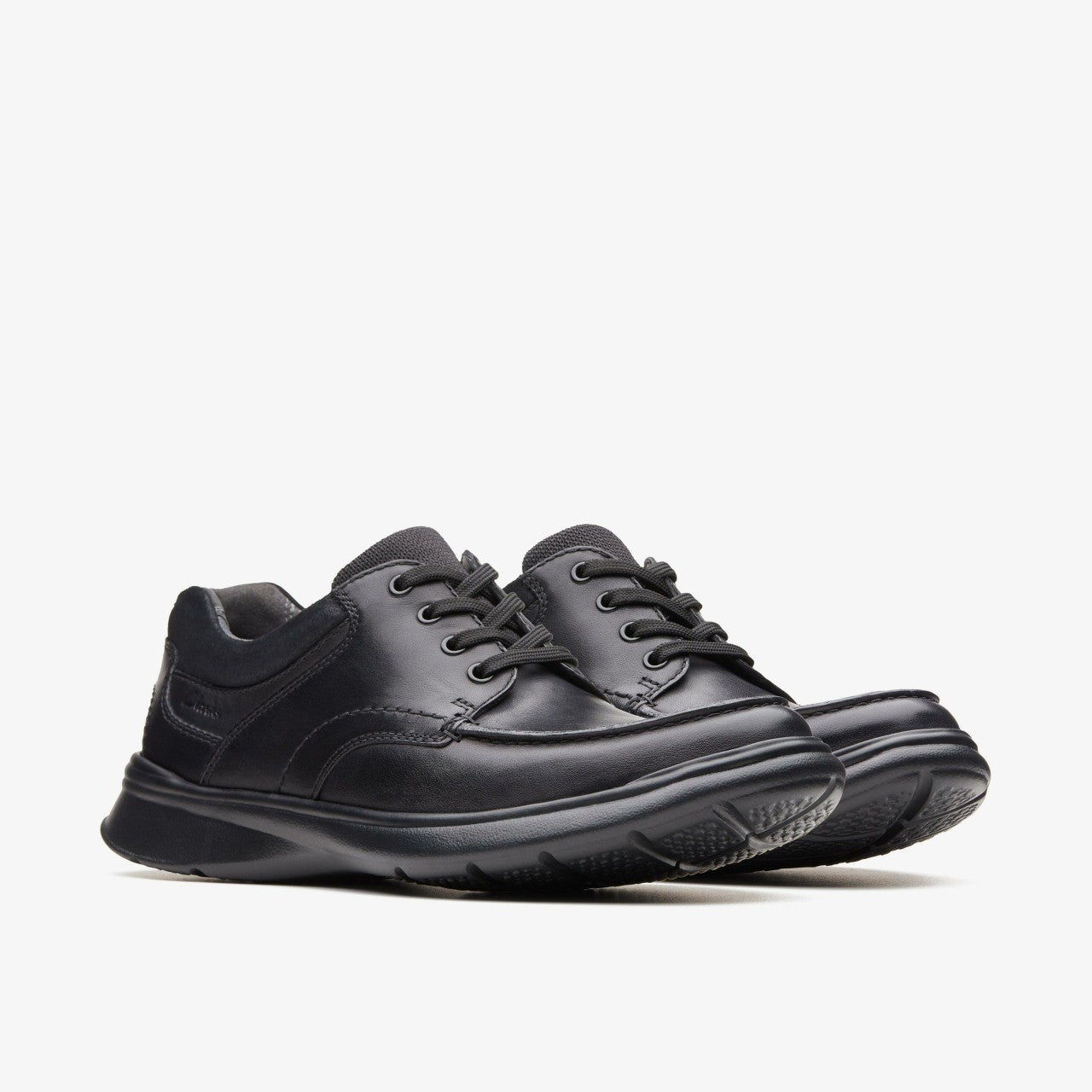 Cotrell Edge Black Smooth Leather Clarks Men