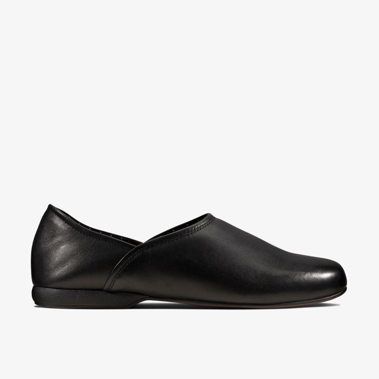 Harston Elite Slipper Black Leather Clarks Men
