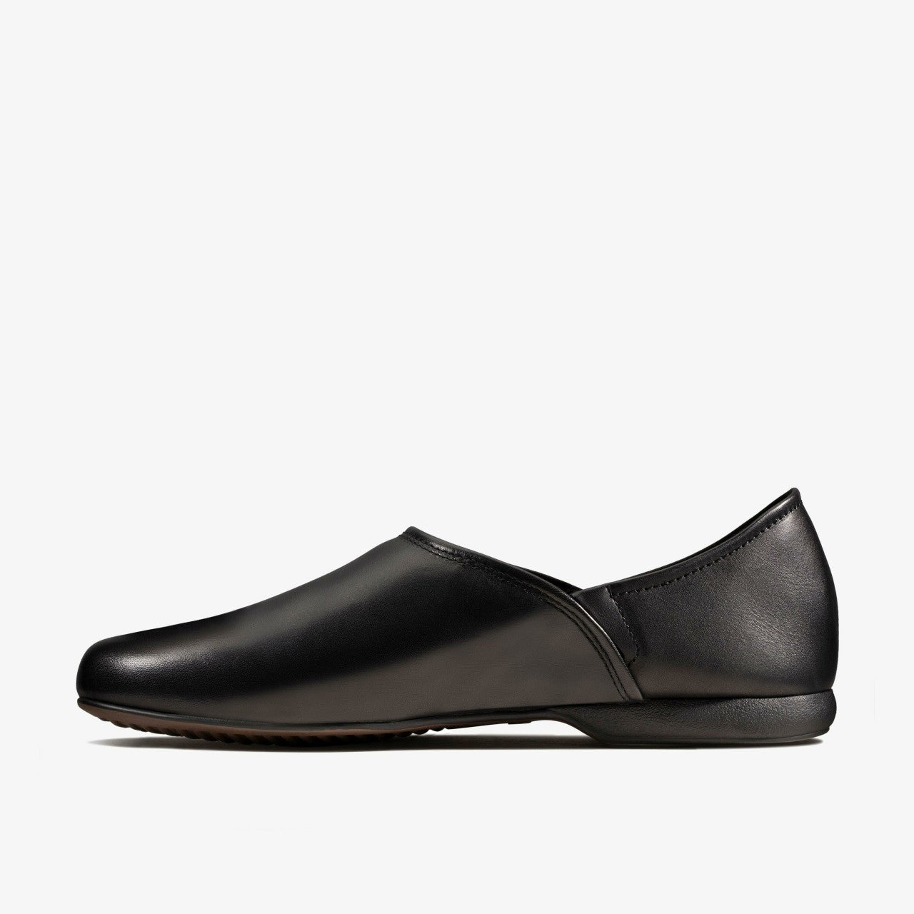Harston Elite Slipper Black Leather Clarks Men