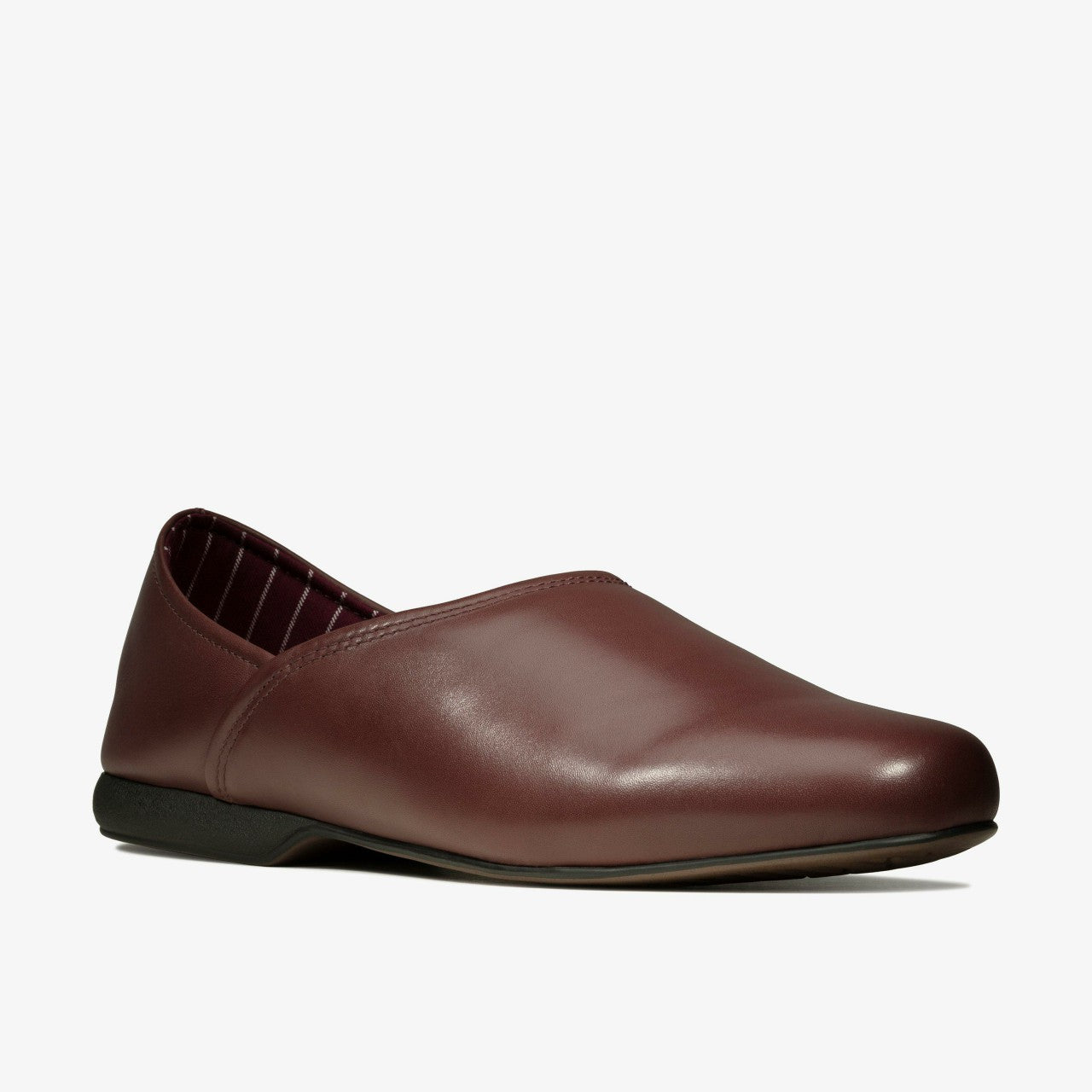 Harston Elite Slipper Burgundy Leather Clarks Men