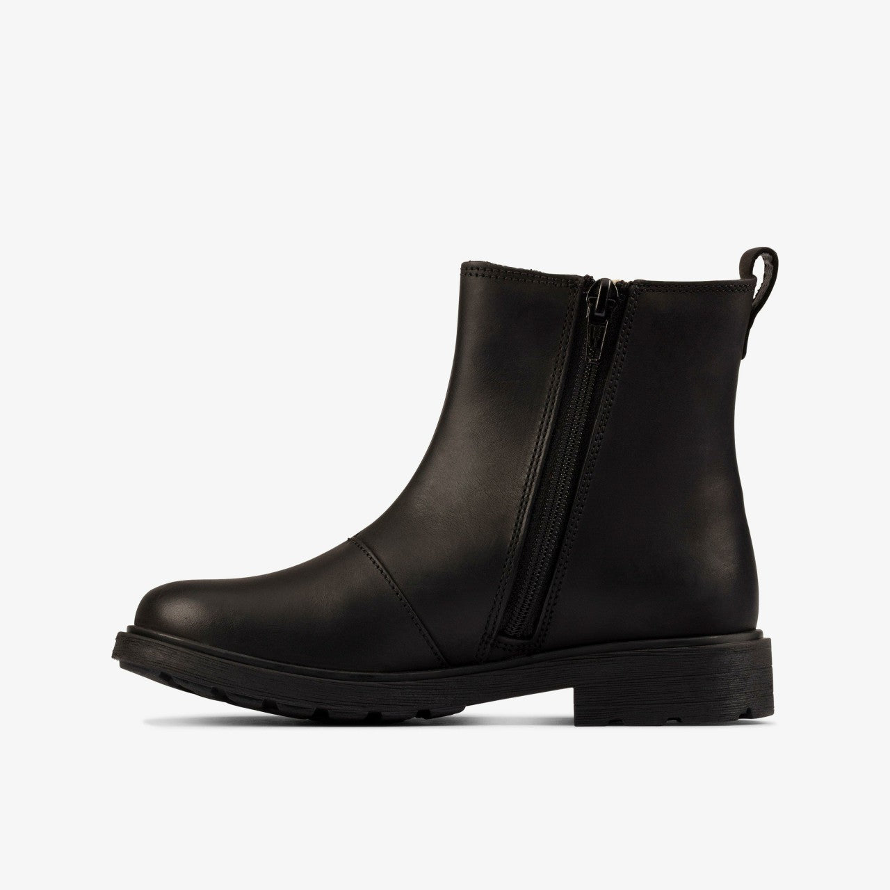 Astrol Orin Kid Black Leather Clarks Kids
