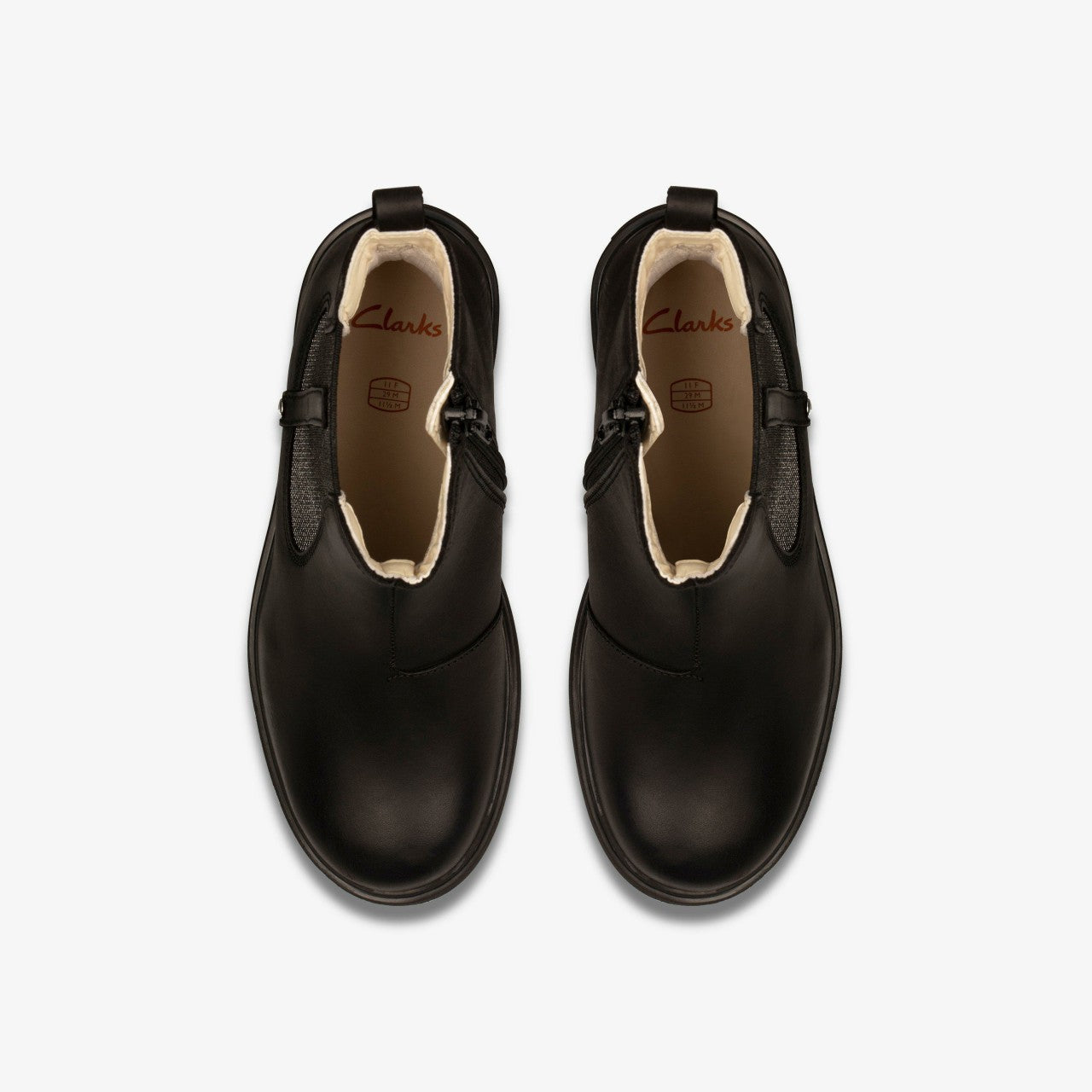 Astrol Orin Kid Black Leather Clarks Kids