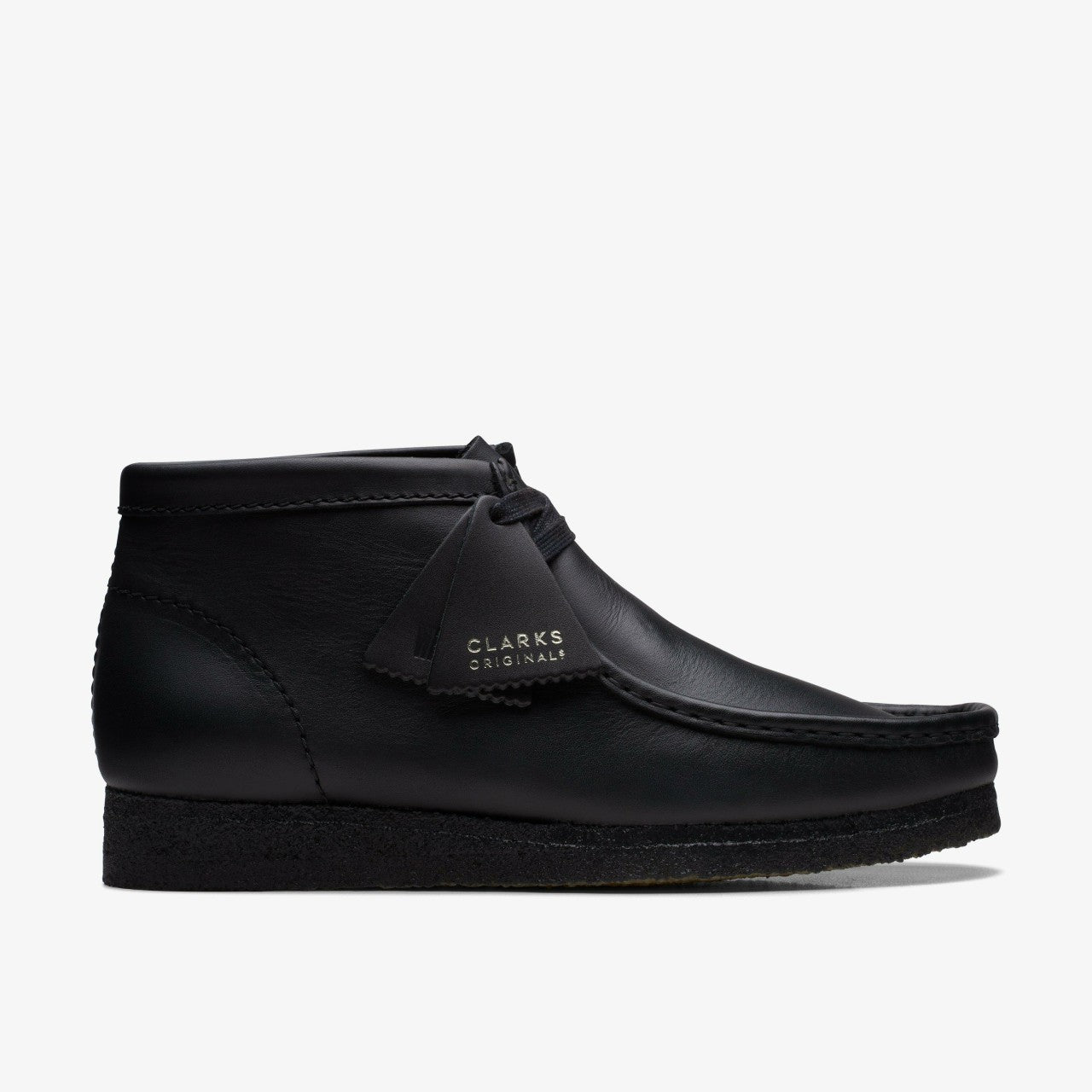 Wallabee Boot Black Leather Clarks Men