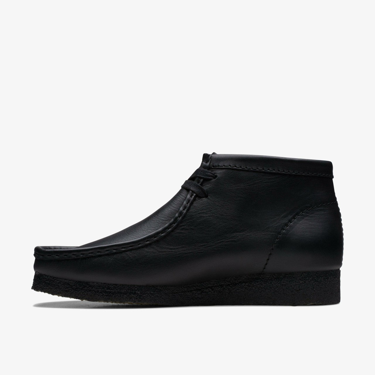 Wallabee Boot Black Leather Clarks Men