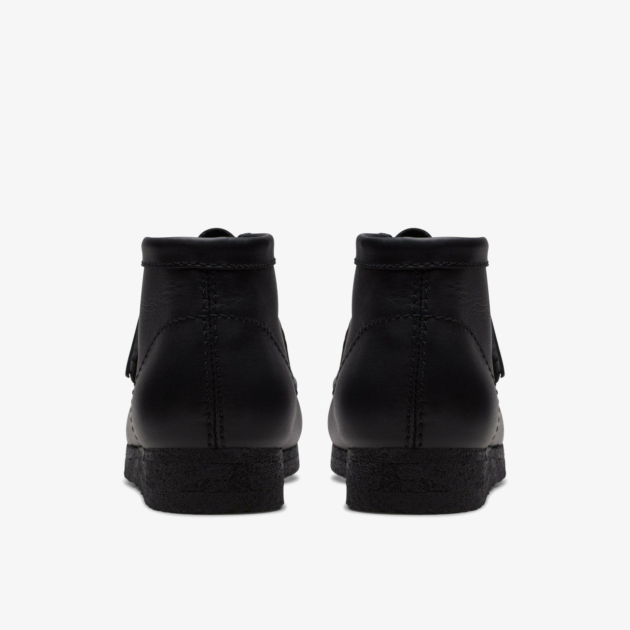 Wallabee Boot Black Leather Clarks Men