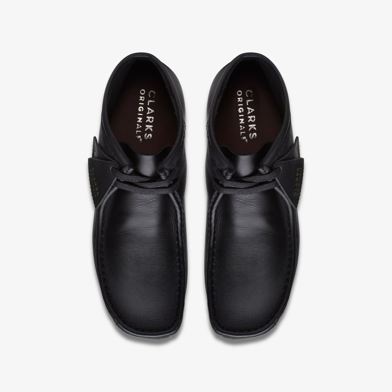 Wallabee Boot Black Leather Clarks Men