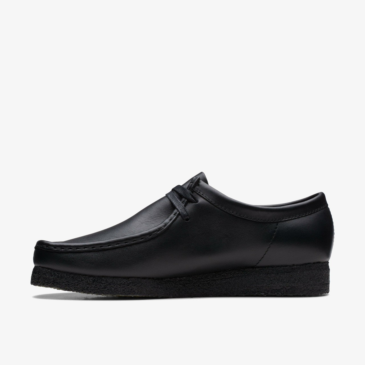 Wallabee Black Leather Clarks Men