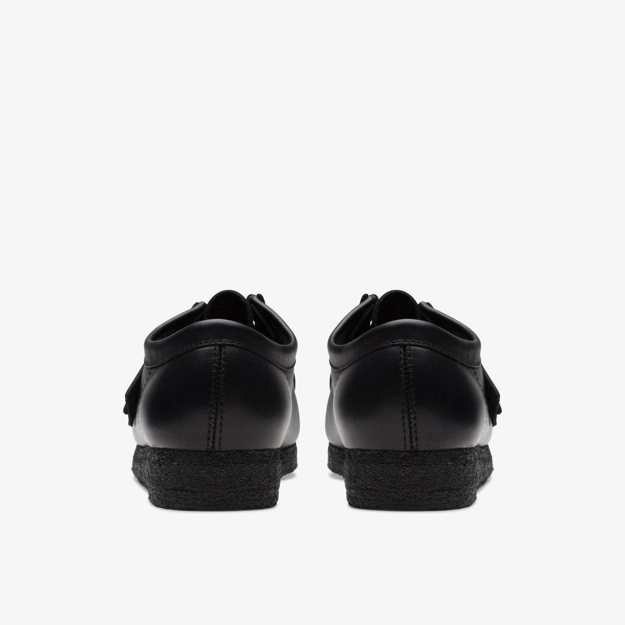Wallabee Black Leather Clarks Men
