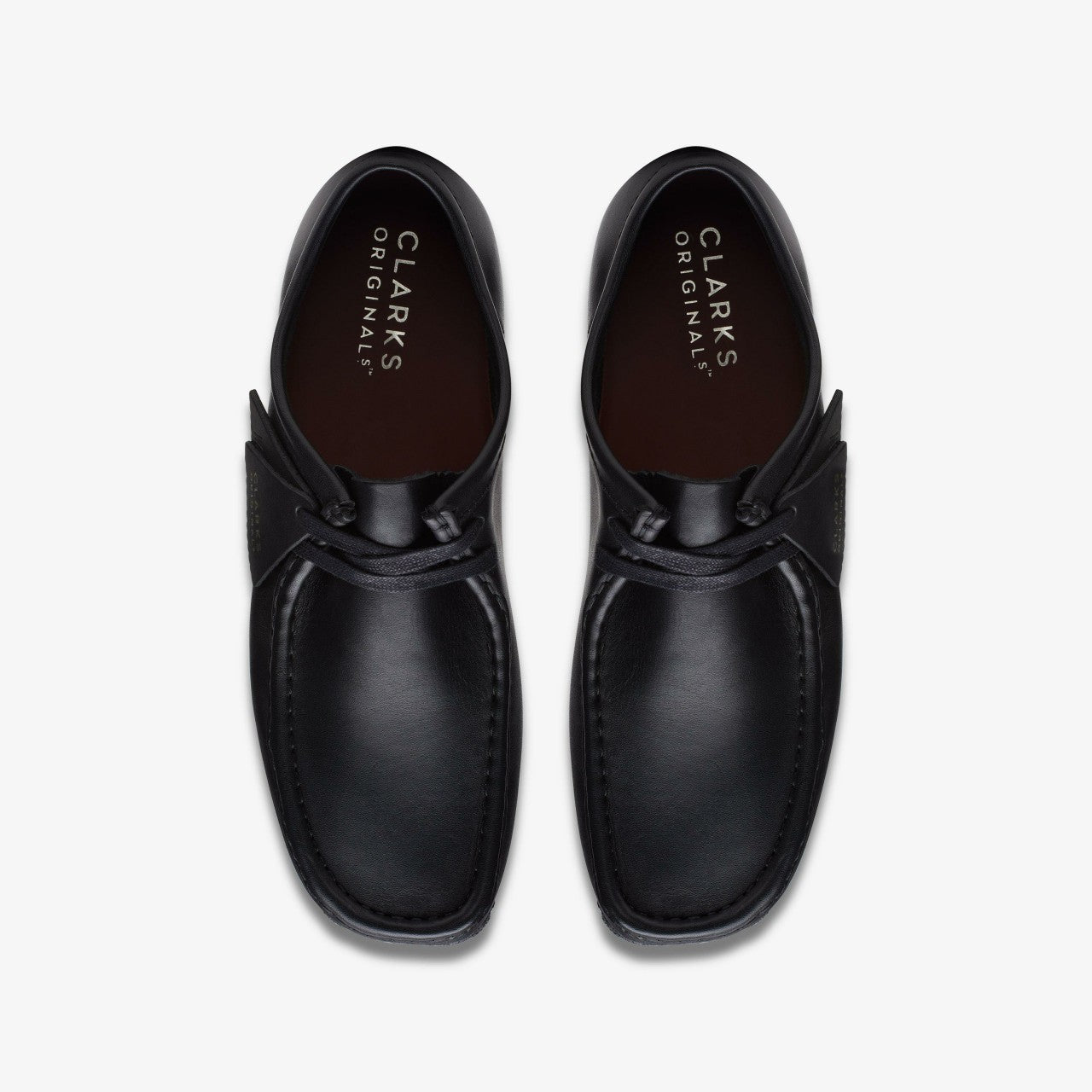 Wallabee Black Leather Clarks Men