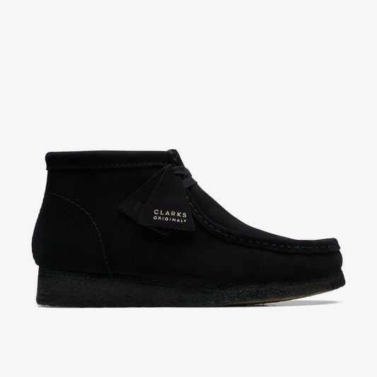 Wallabee Boot Black Suede Clarks Men