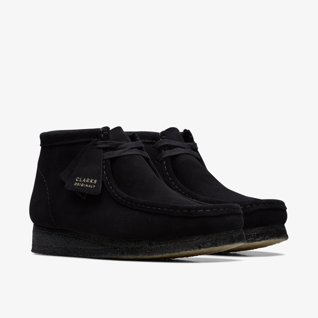 Wallabee Boot Black Suede Clarks Men