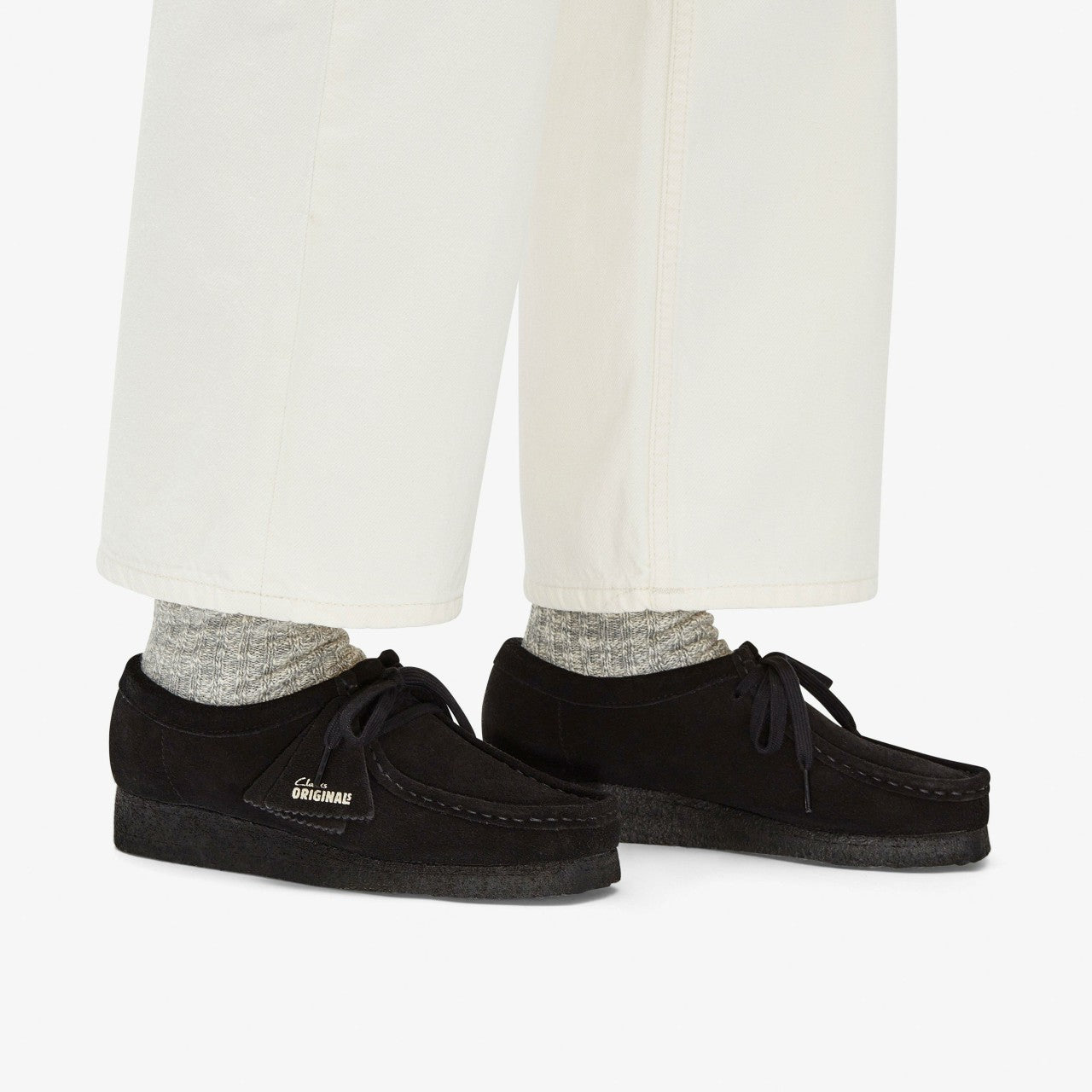 Wallabee Black Suede Clarks Women
