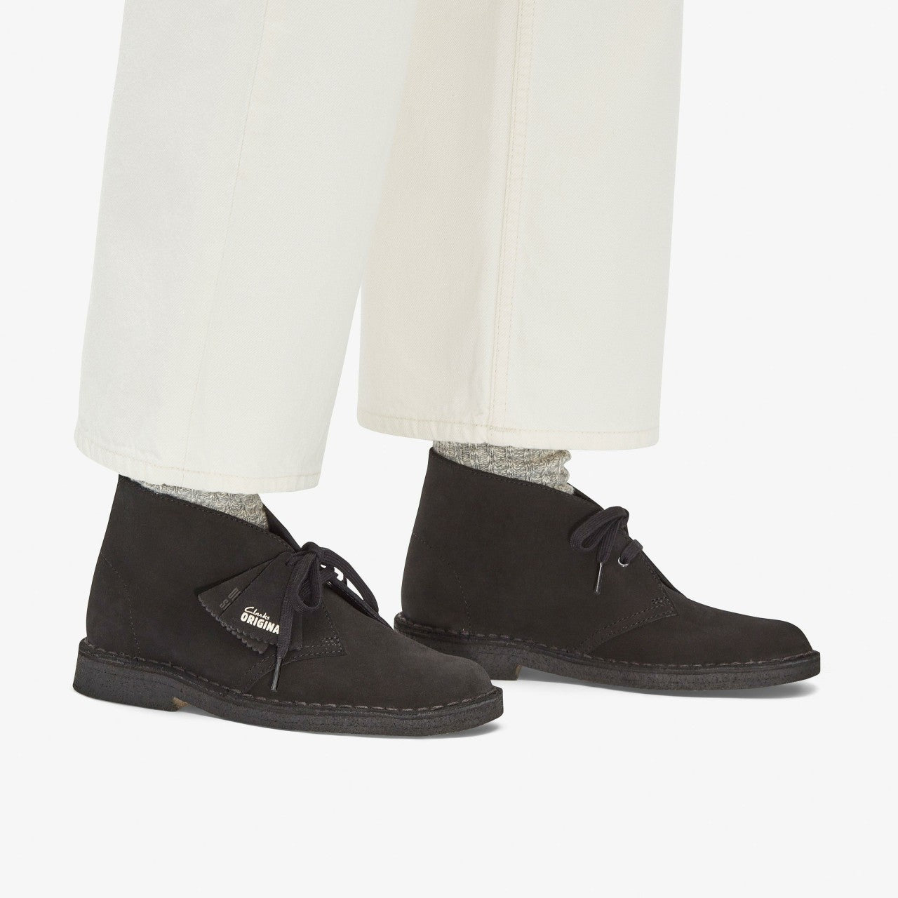 Desert Boot Black Suede Clarks Women