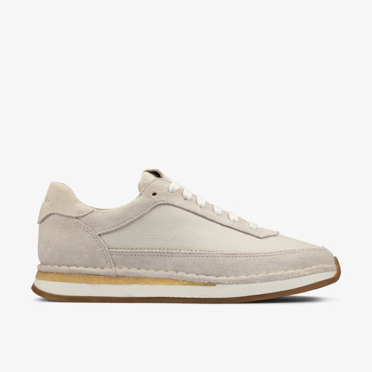 Craft Run Lace White Suede Clarks Women