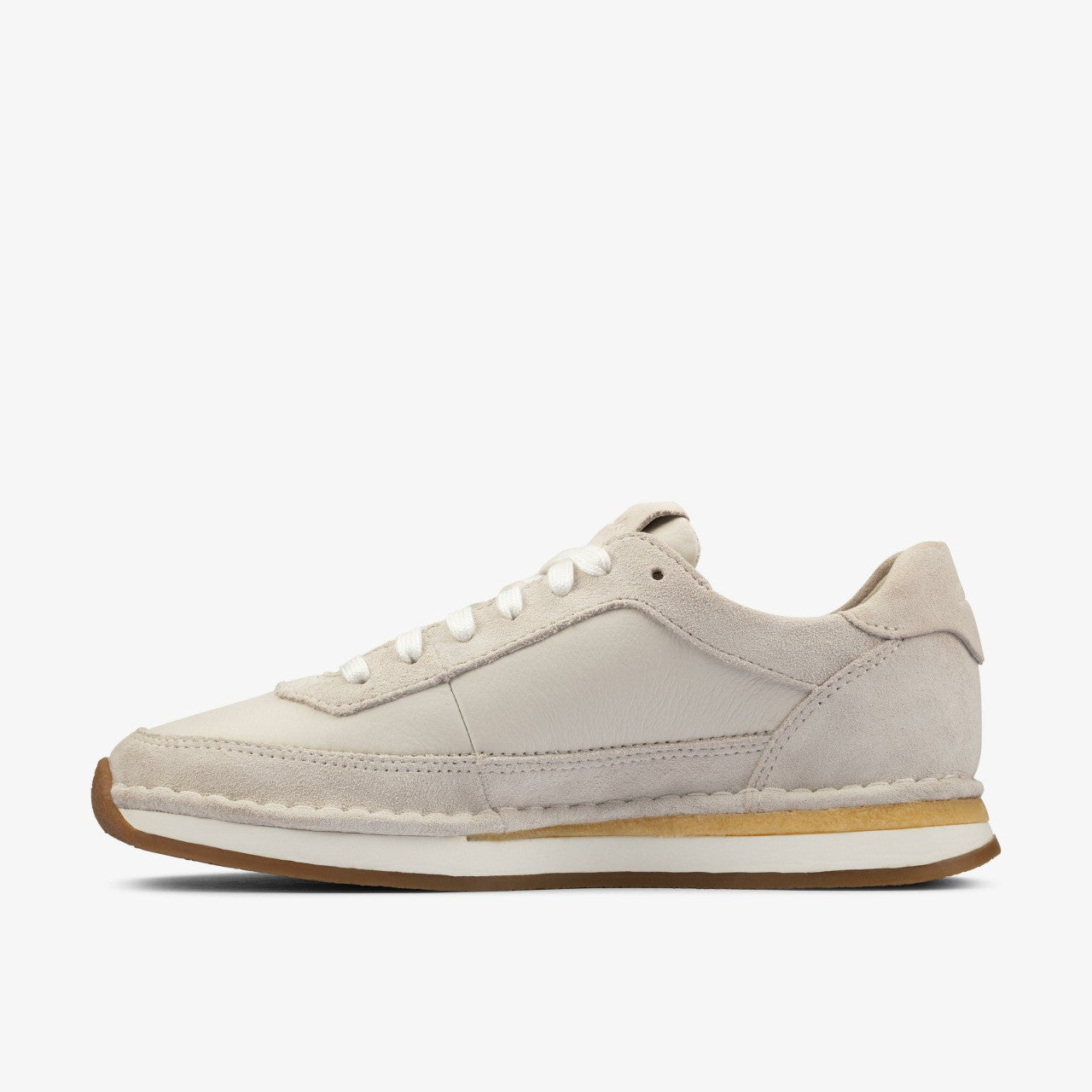 Craft Run Lace White Suede Clarks Women