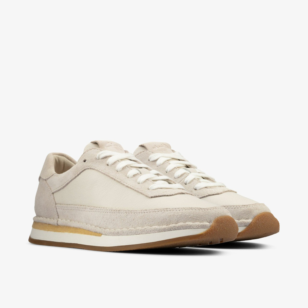 Craft Run Lace White Suede Clarks Women