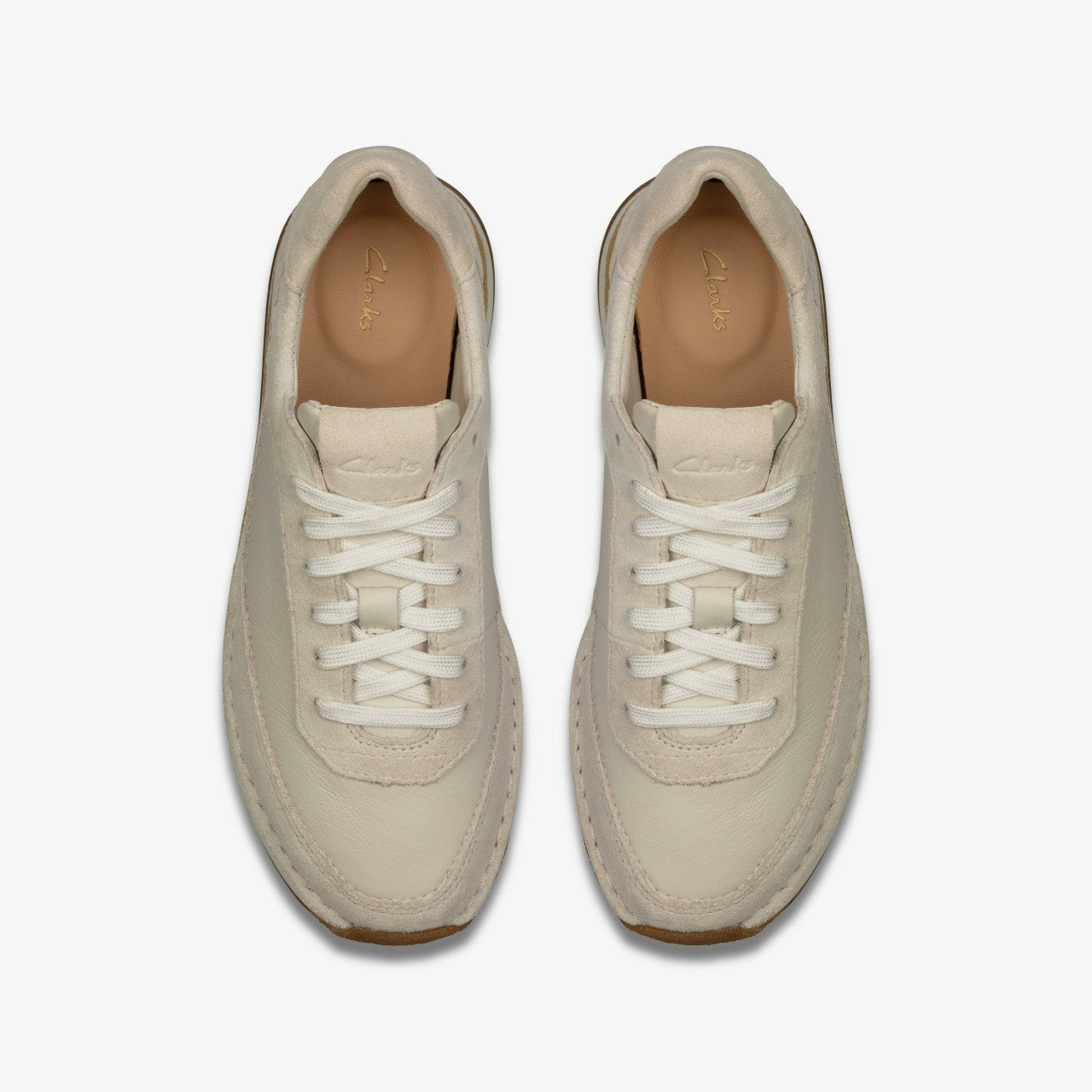 Craft Run Lace White Suede Clarks Women