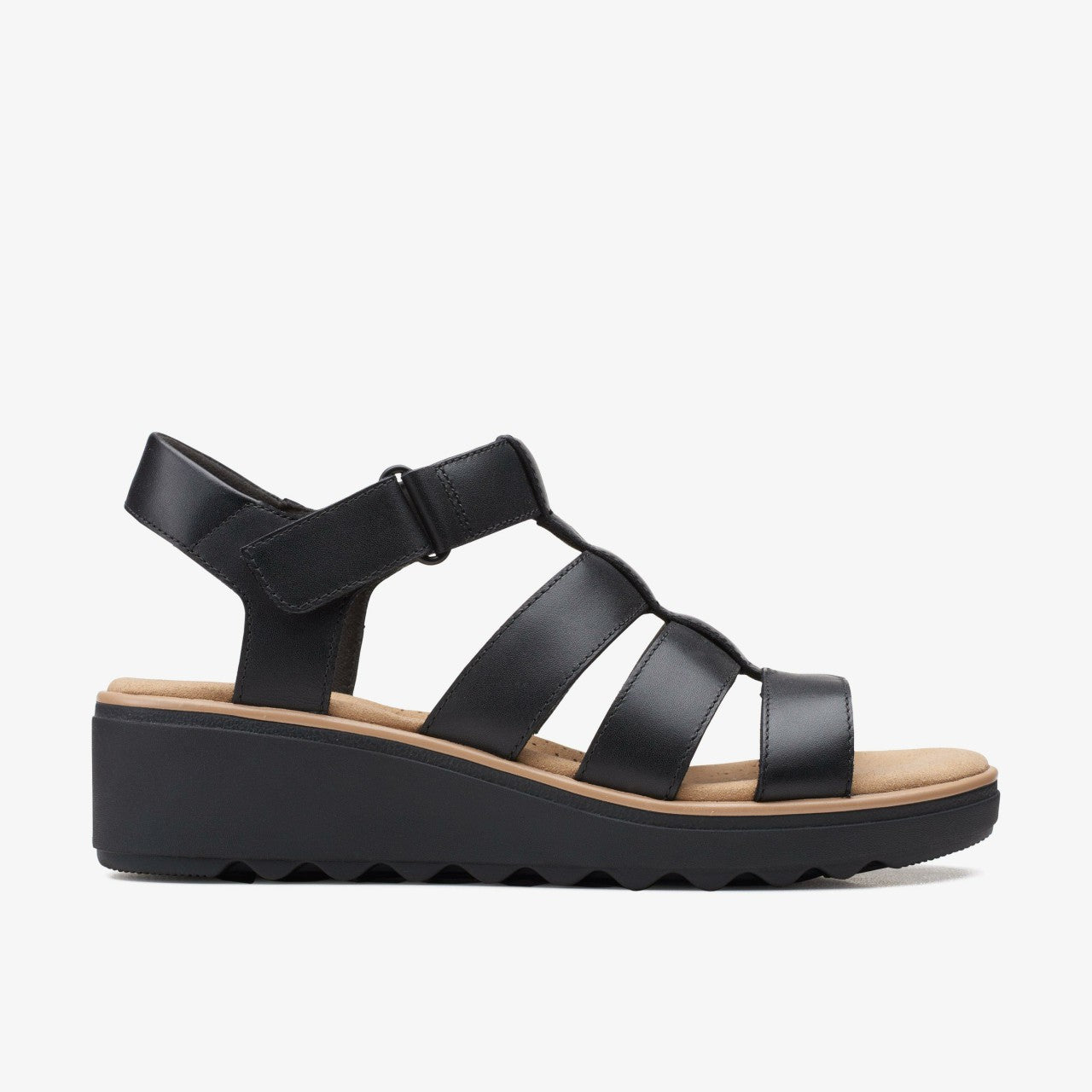 Jillian Quartz Black Leather Clarks Women