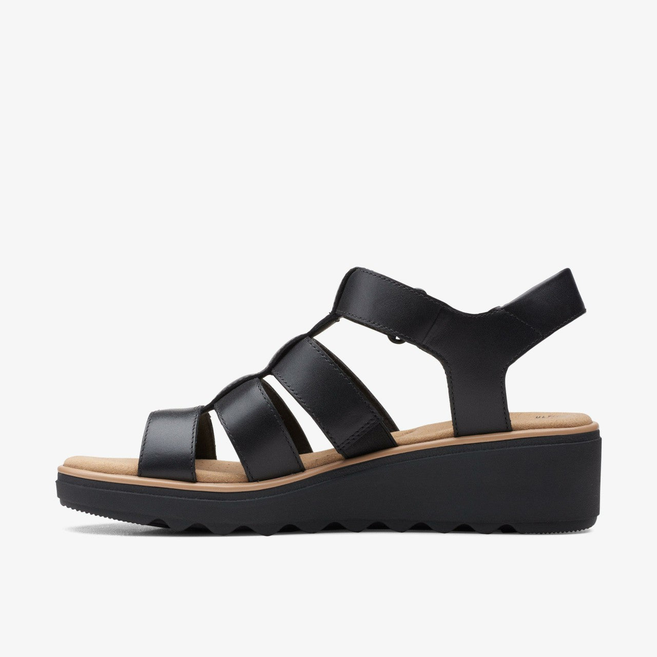 Jillian Quartz Black Leather Clarks Women