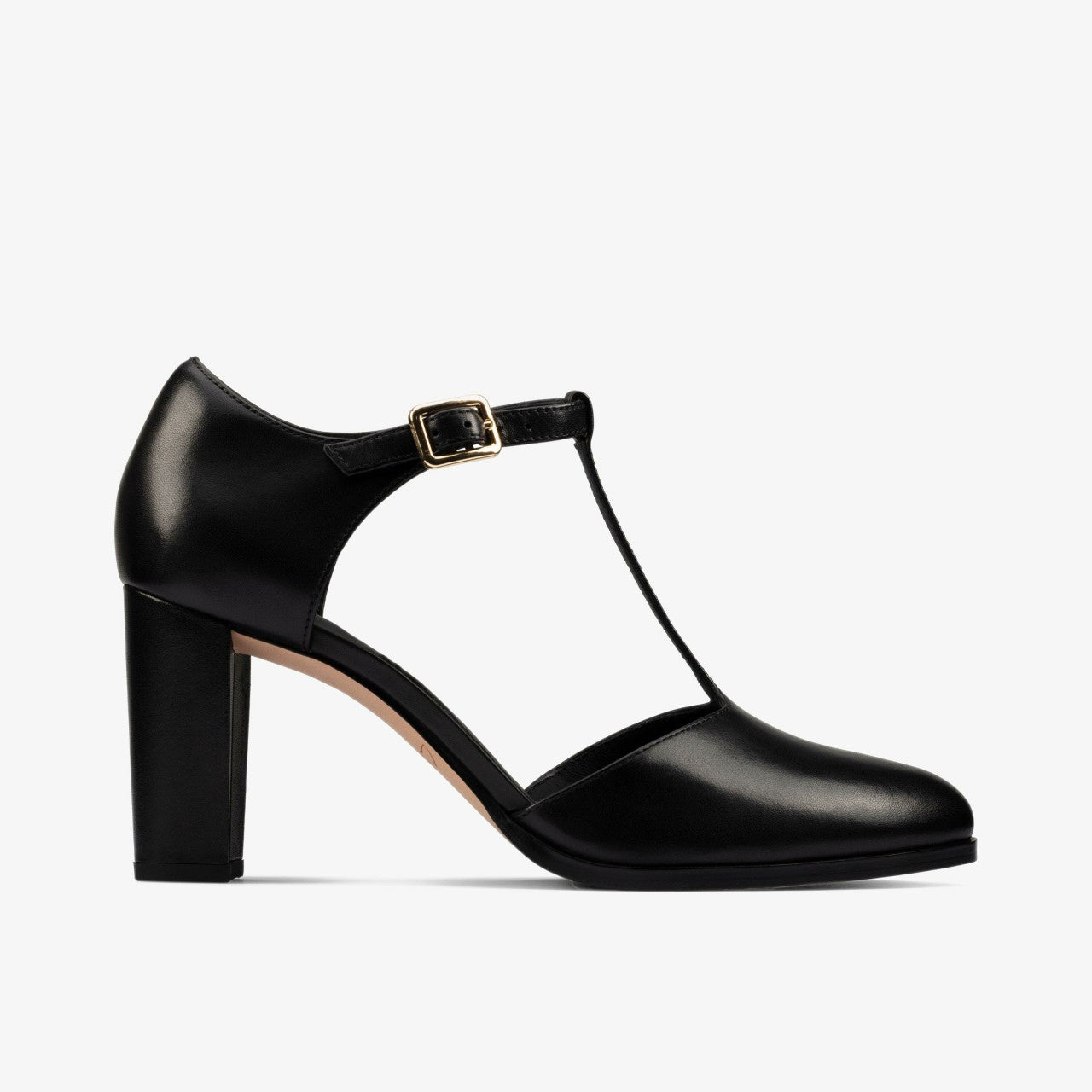 Kaylin 85 T Bar Black Leather Clarks Women