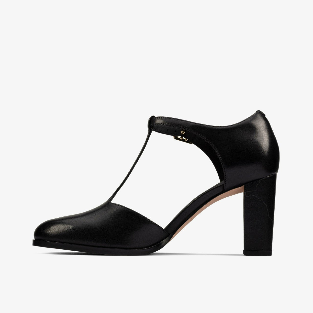 Kaylin 85 T Bar Black Leather Clarks Women
