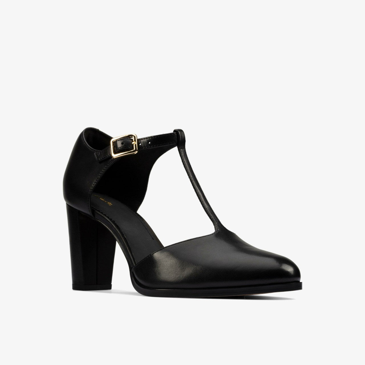 Kaylin 85 T Bar Black Leather Clarks Women