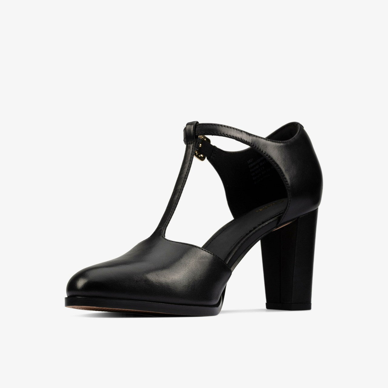 Kaylin 85 T Bar Black Leather Clarks Women