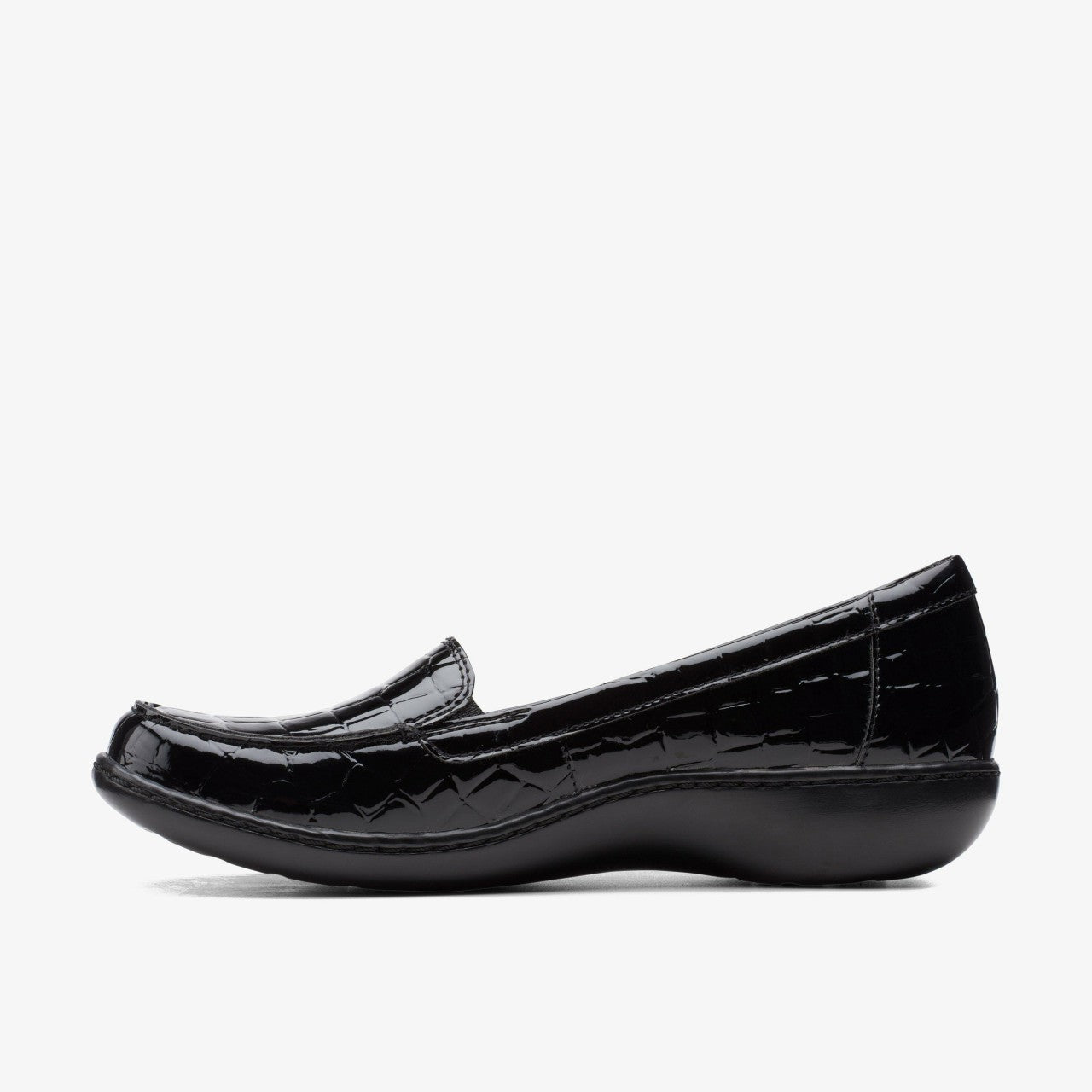 Ashland Jam Black Patent/Crocodile Clarks Women