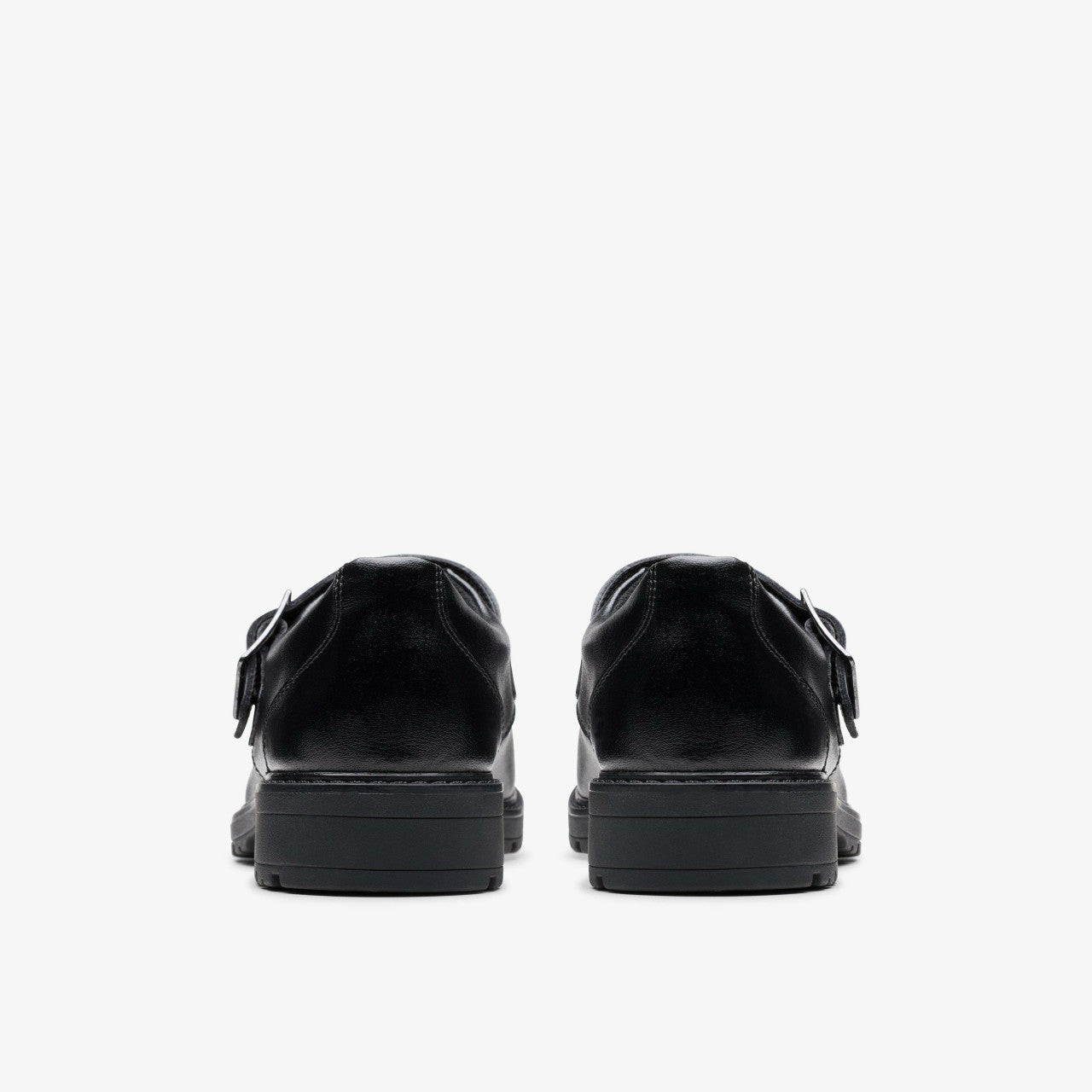 Loxham Walk Youth Black Leather Clarks Kids