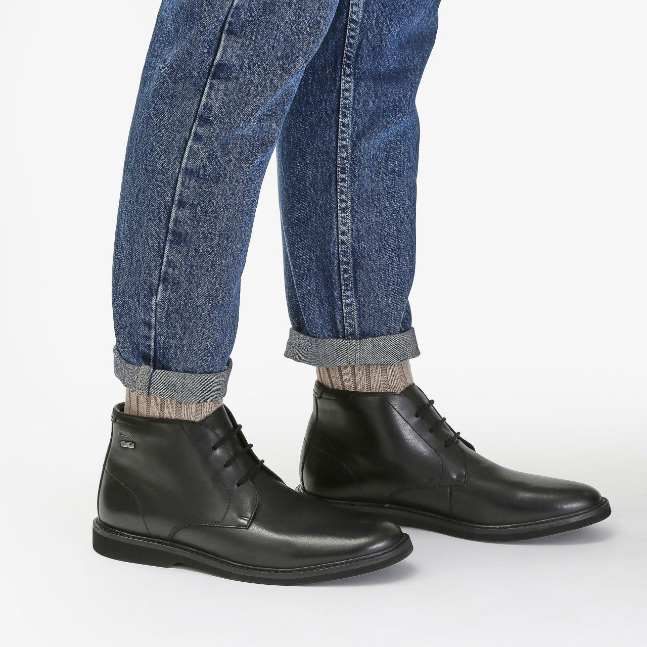 Atticus LT Hi GORE-TEX Black Leather Clarks Men