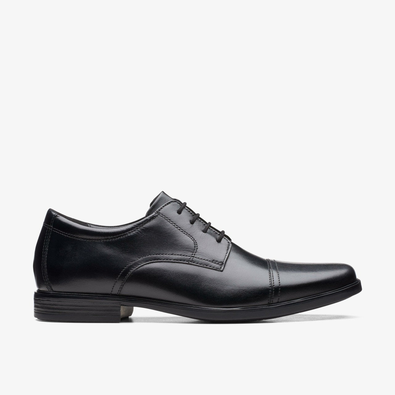 Howard Cap Black Leather Clarks Men