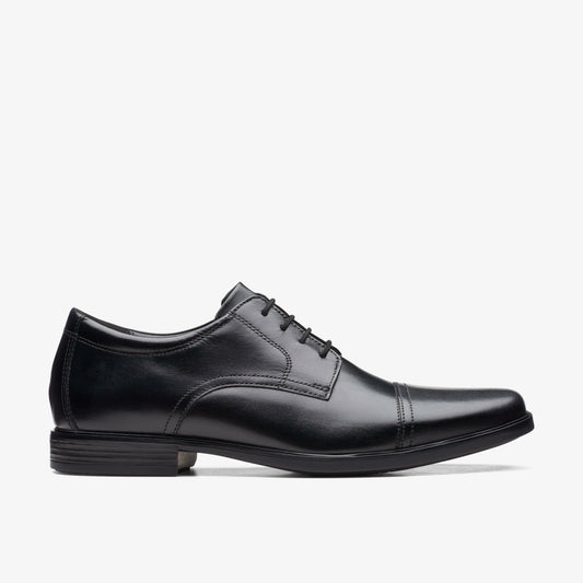 Howard Cap Black Leather Clarks Men
