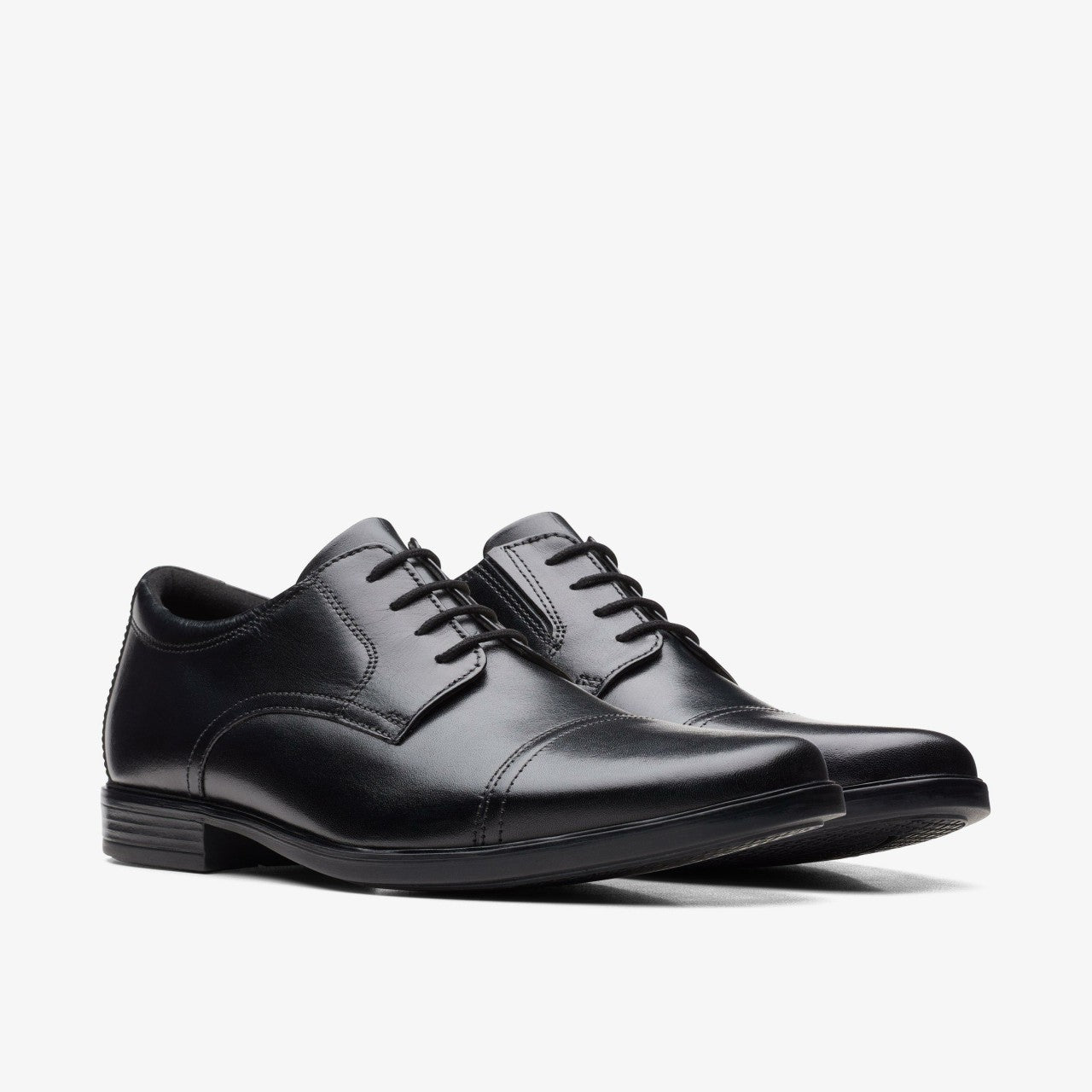 Howard Cap Black Leather Clarks Men
