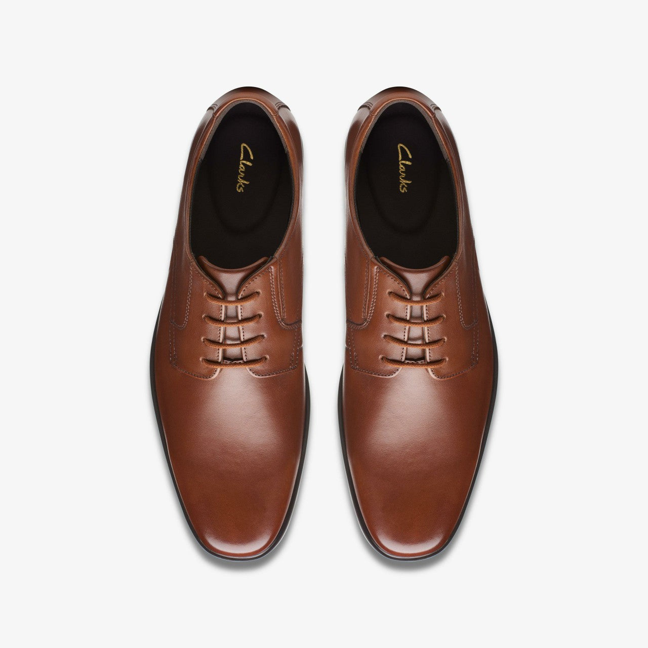 Howard Walk Dark Tan Leather Clarks Men